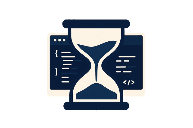 DevTime Stories - Hourglass with code